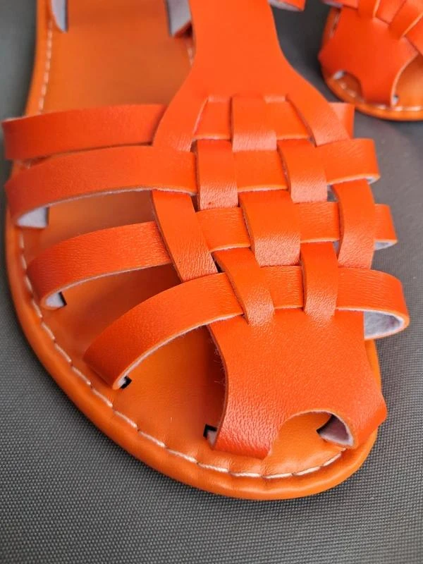 Oranje sandalen met gesp - zeer trendy - maat 38 – photo 4